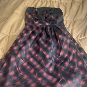 Fancy red and black strapless dress!